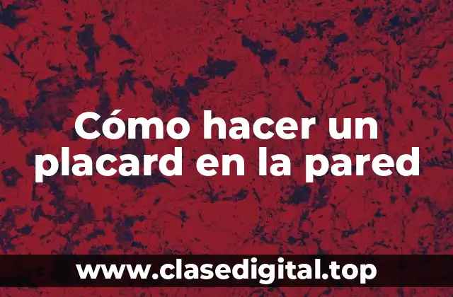 Cómo hacer un placard en la pared