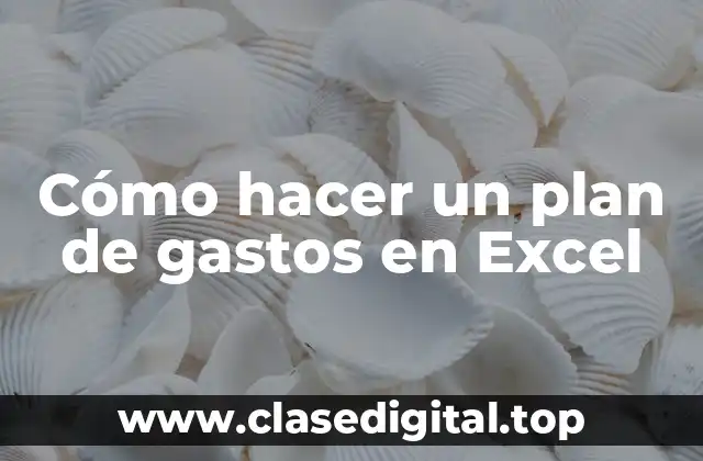Cómo hacer un plan de gastos en Excel