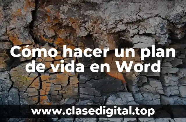 Cómo hacer un plan de vida en Word