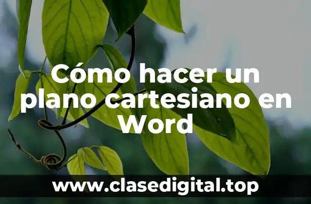 Cómo hacer un plano cartesiano en Word
