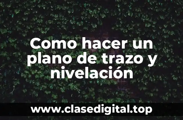 Como hacer un plano de trazo y nivelación