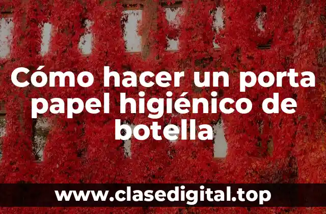 Cómo hacer un porta papel higiénico de botella