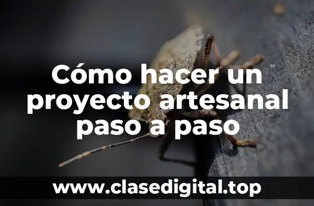Cómo hacer un proyecto artesanal paso a paso