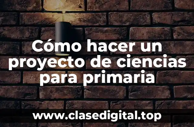 Cómo hacer un proyecto de ciencias para primaria