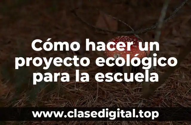 Proyecto ecológico para la escuela