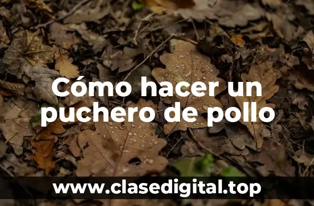 Cómo hacer un puchero de pollo