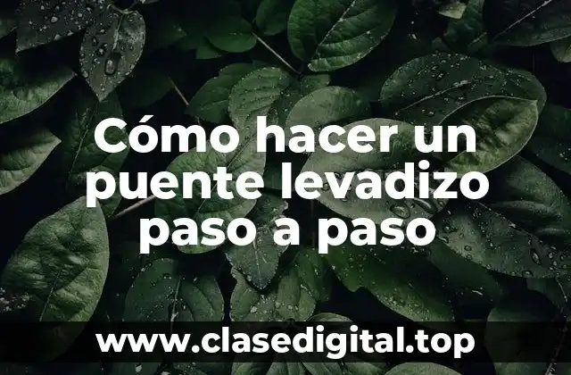 Cómo hacer un puente levadizo paso a paso