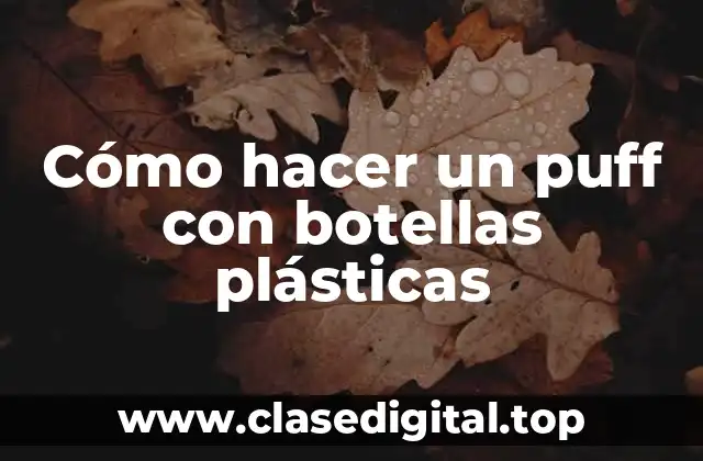 Cómo hacer un puff con botellas plásticas