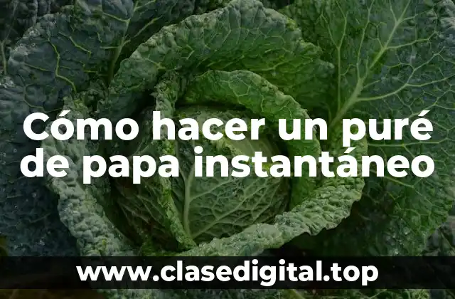 Cómo hacer un puré de papa instantáneo