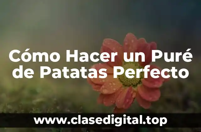 Cómo Hacer un Puré de Patatas Perfecto