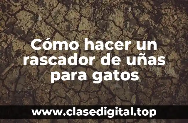 Cómo hacer un rascador de uñas para gatos