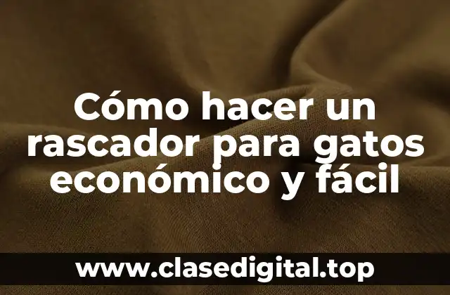 Cómo hacer un rascador para gatos económico y fácil
