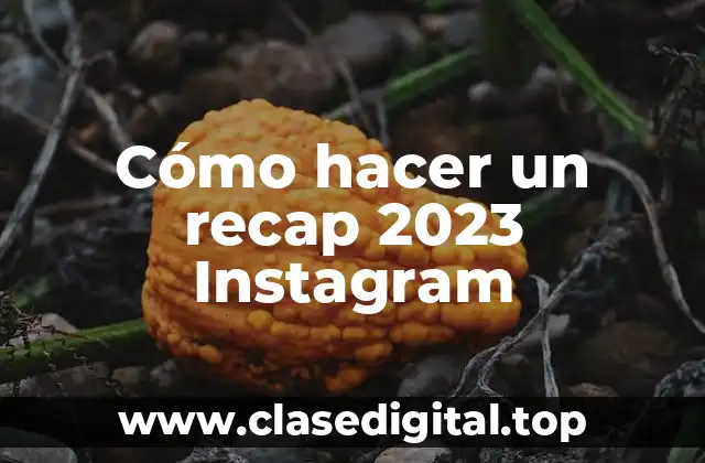 Cómo hacer un recap 2023 Instagram