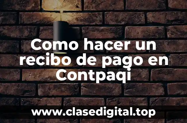 Como hacer un recibo de pago en Contpaqi