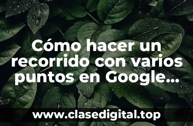 Cómo hacer un recorrido con varios puntos en Google Maps