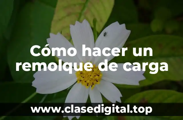 Cómo hacer un remolque de carga