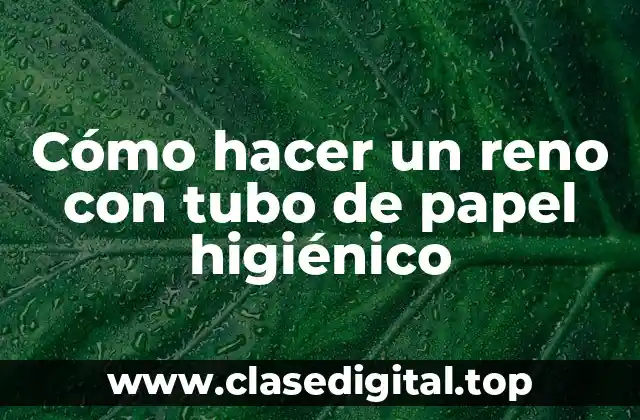 Cómo hacer un reno con tubo de papel higiénico