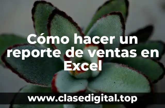 Cómo hacer un reporte de ventas en Excel