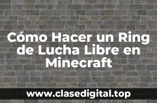 Cómo Hacer un Ring de Lucha Libre en Minecraft