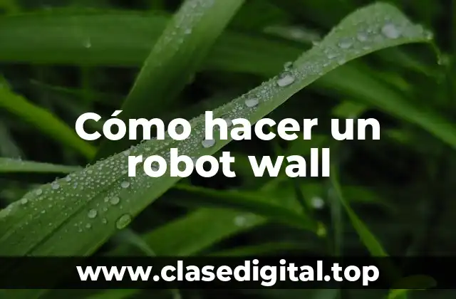 Cómo hacer un robot wall
