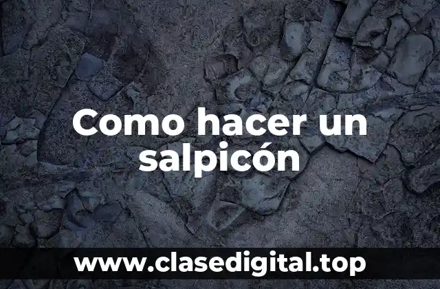 Como hacer un salpicón