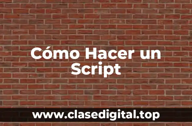 Cómo Hacer un Script