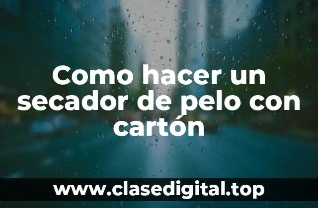 ¿Qué es un secador de pelo con cartón y para qué sirve?