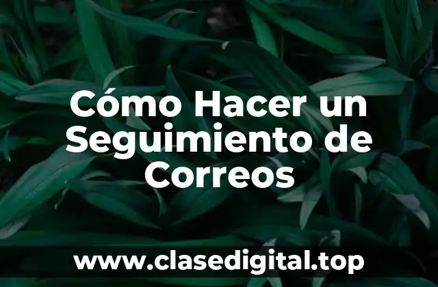 Cómo Hacer un Seguimiento de Correos