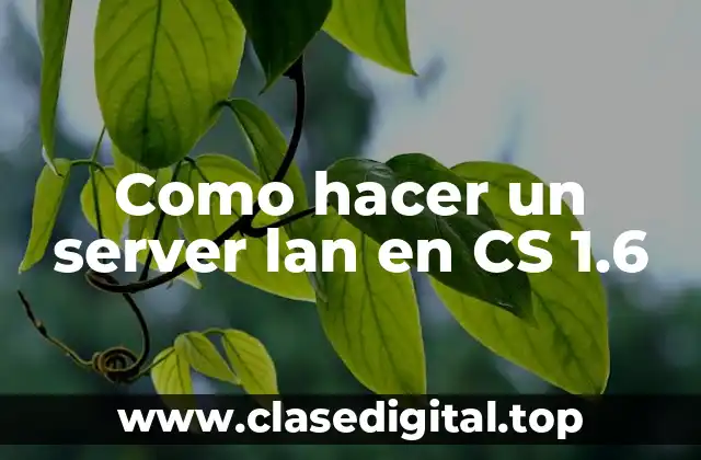 Qué es un servidor LAN en CS 1.6