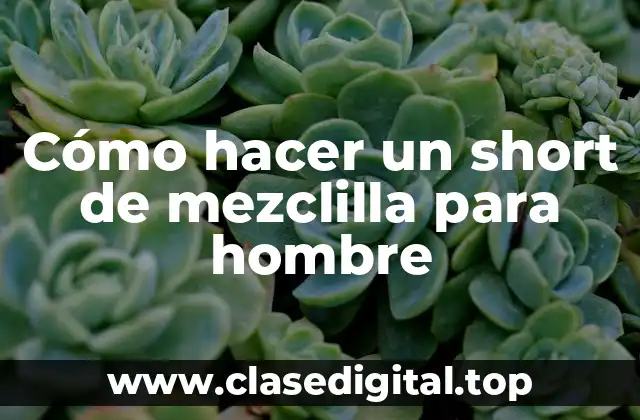 Cómo hacer un short de mezclilla para hombre