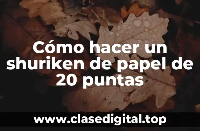 ¿Qué es un shuriken de papel de 20 puntas?