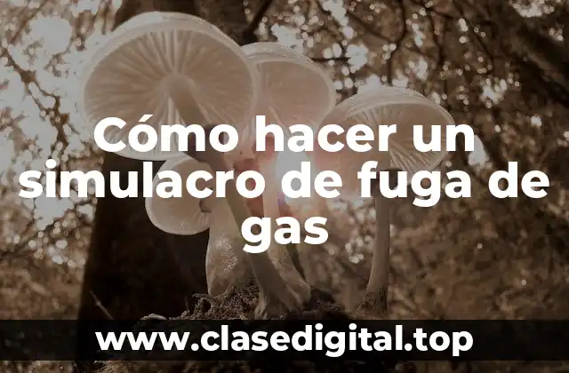 Cómo hacer un simulacro de fuga de gas