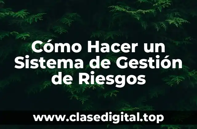 Cómo Hacer un Sistema de Gestión de Riesgos