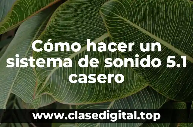Cómo hacer un sistema de sonido 5.1 casero