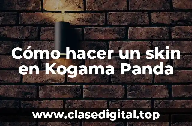 Cómo hacer un skin en Kogama Panda