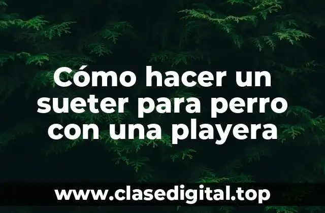Cómo hacer un sueter para perro con una playera