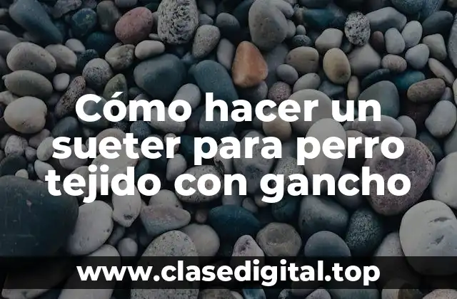 Cómo hacer un sueter para perro tejido con gancho