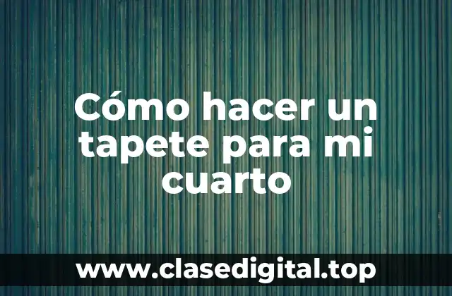 Cómo hacer un tapete para mi cuarto