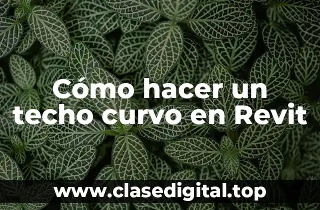 Cómo hacer un techo curvo en Revit