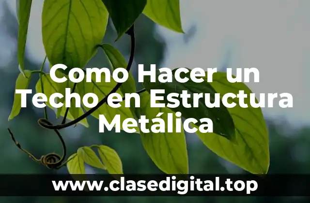 Como Hacer un Techo en Estructura Metálica