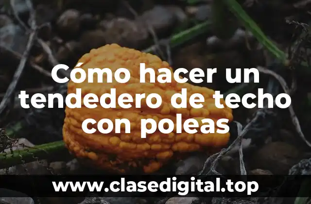 Cómo hacer un tendedero de techo con poleas