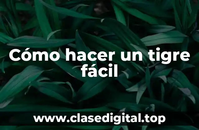 ¿Qué es un tigre de dibujo fácil?