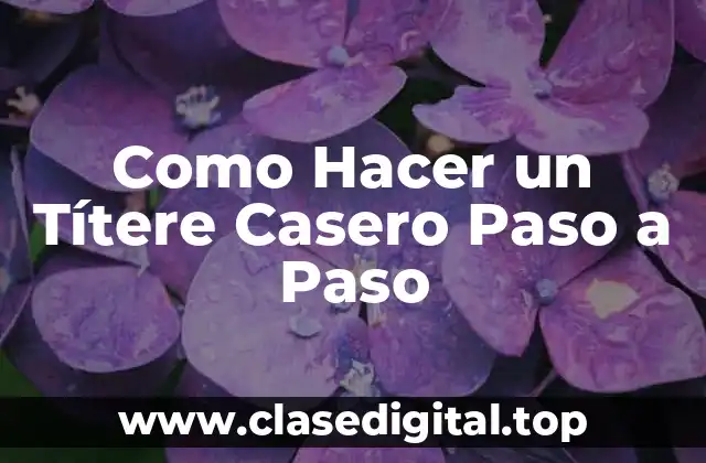 ¿Qué es un Títere Casero?