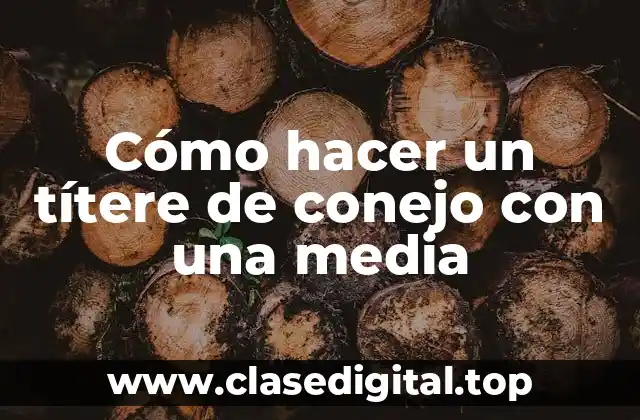 Cómo hacer un títere de conejo con una media