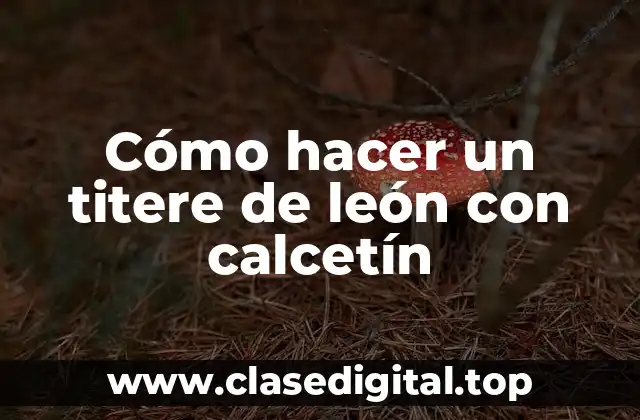 Cómo hacer un titere de león con calcetín