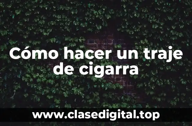 Cómo hacer un traje de cigarra