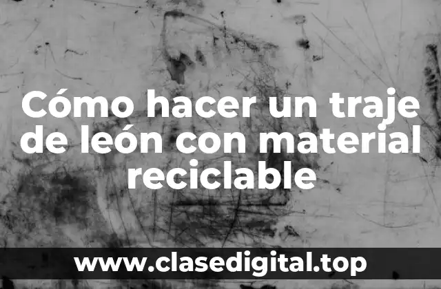 Cómo hacer un traje de león con material reciclable
