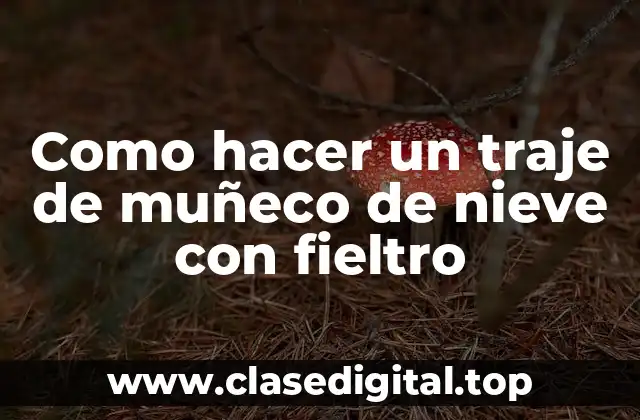 Como hacer un traje de muñeco de nieve con fieltro