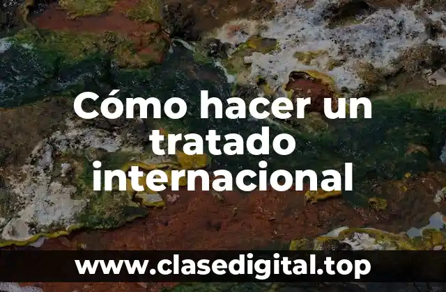 Cómo hacer un tratado internacional