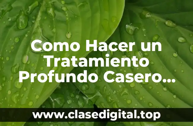 Como Hacer un Tratamiento Profundo Casero para el Cabello